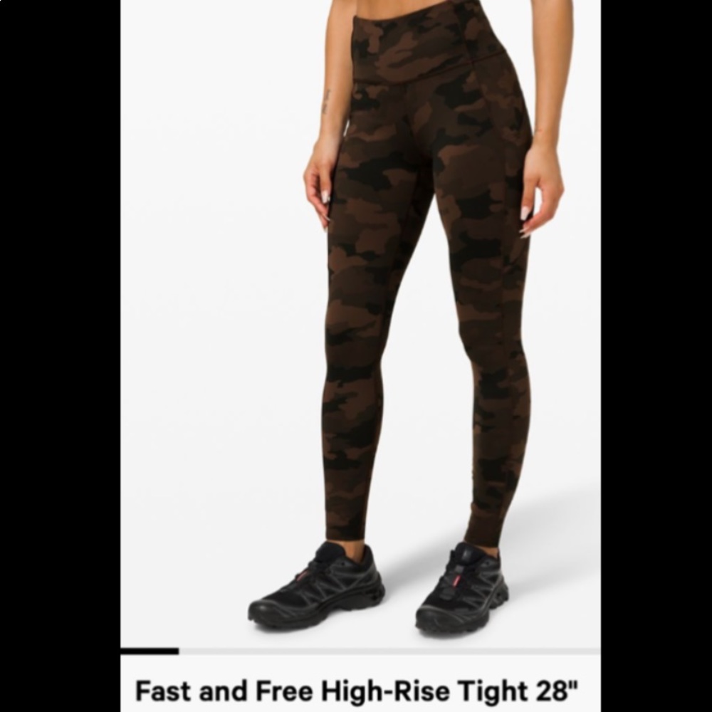 Lulu Lemon Fast n Free “28 high rise tights